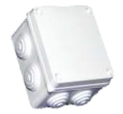 KBA-080C IP Caja de pase con chupón 100x100x70 (4x4x2) IP